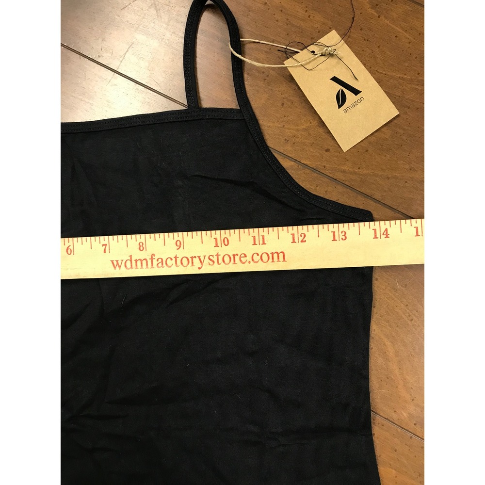 Amazon Essentials Womens Black Spaghetti Strap Tank Tops 2 Pack Size Small - Picture 2 of 6